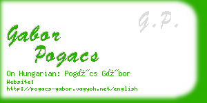 gabor pogacs business card